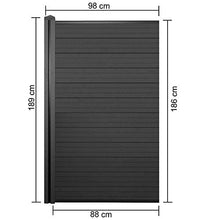 Mendler Pannello supplementare frangivento Stretto Privacy Sarthe WPC 95cm Antracite