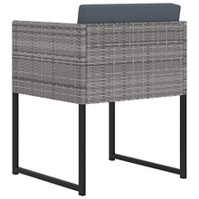 vidaXL Set Pranzo da Giardino 13 pz con Cuscini in Polyrattan Grigio