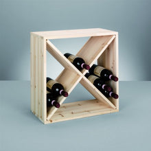 Zeller 13170 Portabottiglie di Vino, Legno, Beige, 52x25x52 cm, plastica