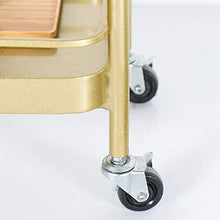 YIN YIN Carrello per ripiani Carrello for mensole, scaffale for studio in ferro battuto a doppio strato bellissimo mobile conveniente for bagno ristorante cucina bellezza unghie scaffale for cosmetici