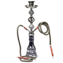 XJJY 21"Shisha Hookah Narghele Tubo con 2 Tubo, Set di fumi di Partito Nero, Senza nicotina