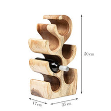 Rikmani Portabottiglie per Vino alla Moda - Portabottiglie in Legno Deco - Fatto a Mano Creativo - Portabottiglie per Vino (S-Luminosa)