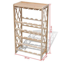 vidaXL Legno Abete Bottigliera per 25 Bottiglie Mobile Portavini Cantinetta