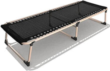 CDFC Rafforzimento Letto Pieghevole Single Mesh Pieghevole Bed Black Bed Break Pranzo Pranzo Pranzo Siesta Letto Reclinabile Letto da Letto Letto da Letto Aperto Letto per Ufficio Atto