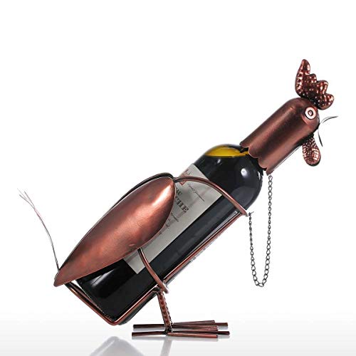 SJZS Wine Rack Wine Rack Supporto del Metallo Moderna Gallo Wine Miniature Whisky Bottle Holder Bottle Holder Vino Home Accessori Decoration (Color : As PIC)