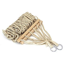 Envisioni The Garden - Amaca in corda di cotone organico per dormire, doppia extra larga, lunghezza totale 2,2 m, senza supporto, barre di legno, capacità di peso 99,8 kg