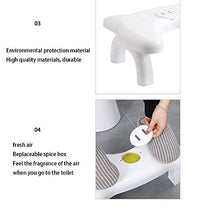 Pieghevole Sgabello Fisiologico per WC Bagno,Lo Sgabello Servizi Igienici Fisiologico per Toilette,Antiscivolo Anti costipazione Heal Squat emorroidi,Adottate La Posizione Naturale Anti Stitichezza