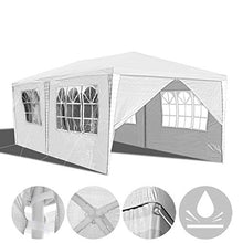 wolketon Gazebo da Giardino Impermeabile, 3x6m Alta Qualità Gazebo Bianco con 6 pareti Laterali e Finestra, per Giardino Picnic Spiagge Feste attività all'Aperto