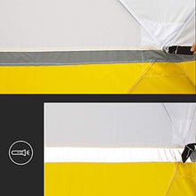 Goutime Gazebo,2×2M Padiglione da Impermeabile Pieghevole con 4 Pareti Laterali,Tenda Pop-Up Multifunzione (Bianco e Giallo)