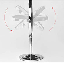 SHYPA Specchio for Il Trucco - Specchio cosmetico ingranditore Specchio bifacciale Girevole 7 Pollici con ingrandimento 3X
