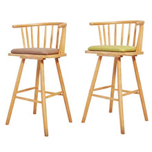XIN CHANG LWH Sgabelli in Legno Alto, Sedia a Barre Sedia Comoda Cornice in Legno Sedia da Pranzo Sedia da caffè Sedia Sedile Altezza: 75 cm (Color : Green2)