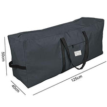 Borsa multiuso da 125 cm, per coperte, cuscini, vestiti, biancheria da letto o sedie da giardino, borsa per il trasporto degli alberi di Natale, borsa rettangolare antracite [125]
