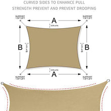 NOPEXTO Tenda A Vela Impermeabile Rettangolare,Vela Ombreggiante,Protezione Raggi UV Vela Tenda, Tenda da Sole per Esterno (3×3m,Rosso Ruggine)