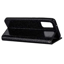 Artfeel Cerniera Portafoglio Custodia per Samsung Galaxy S20 6.2 Pollice,Cover Bling Luccichio Pelle Caso con Porta Carte,Flip Chiusura Magnetica Supporto Cover con Tasca Cinturino-Nero