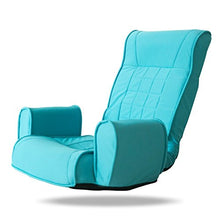 SMC Sedia del Computer della Sedia di Salotto del Balcone della Sedia del Balcone della Sedia del sofà piegante Giapponese del Singolo sofà (Color : Cyan)