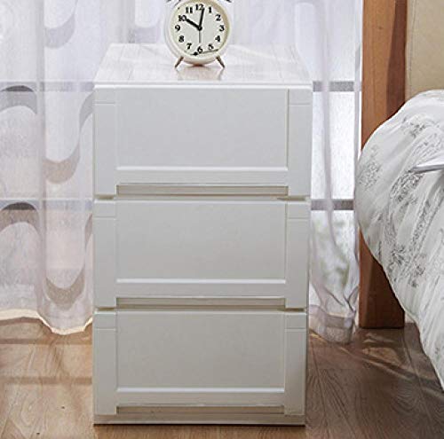 yqtoy Armadio di Stoccaggio per Cassetti Armadio di Plastica per Soggiorno in Plastica Grano Armadio Decorativo-34 * 52 * 56 (3 Piani)