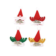 Amosfun 4 Pezzi Bottiglia di Natale Topper Vino di Natale Bottiglia di Birra Cappello Babbo Natale Renna Tappo di Bottiglia di Vino Decorativo Bottiglia di Champagne Decorazione Tavola di