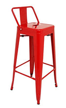 La sedia spagnola tólix Pack di sgabelli Schienale, Acciaio Inox, Rosso, 43 x 43 x 76 cm