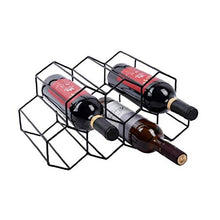 Vino Wine Rack bagagli Holder 7 Bottle Holder Wine Rack Tribuna del risparmiatore dello spazio Protector controsoffitto libero basamento del vino Rack Nero