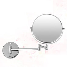 SODIAL(R) Cromo 8 pollicespecchiera a parete specchio cosmetico specchio cosmetico a doppia faccia specchio ingranditore 7X