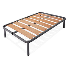 SomnusSana - Rete in Ferro con Piedi e Doghe Larghe in Legno cm 105x195 H30 Una Piazza Mis. Personalizzata