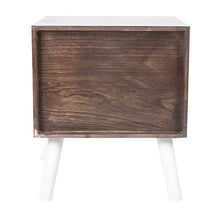 Comodino da notte per camera da letto, tavolino ausiliare in stile retrò con 2 cassetti, 43 x 35 x 50 cm