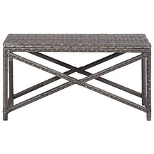 VidaXL - Panca da giardino in resina intrecciata, 80 cm, colore: Grigio