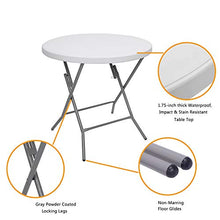 YIERMA - Tavoli da picnic rotondi pieghevoli, tavolo da campeggio (81,3 cm)