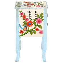 vidaXL Comodino Dipinto a Mano 40x30x50 cm in Legno Massello di Mango