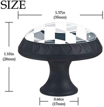 Bandiera da corsa in bianco e nero Pomelli per Porta Set di 4 Pomelli per Mobili Manopole per Cassetti Cucina Armadio Vetro