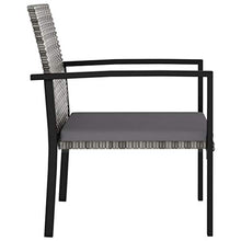 FAMIROSA Sedie da Pranzo per Giardino 2 pz in Polyrattan Grigio-5112