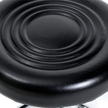 XIAOYAN Sgabello Sgabello Rotondo, Sedia a Sgabello rotabile Rotondo |Sgabello Rotondo con Linee Rotazione Bar Sgabello Bianco (Color : Black)