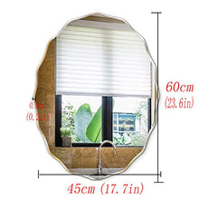 Specchio da Bagno Sagomato Specchio Senza Cornice Immagine Durevole Realistico Specchio a Parete antideflagrante Adatto per Soggiorno/Bagno Spessore 0,5 cm