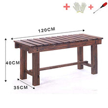 Outdoor furniture Panchina Interna all'aperto, Rinforza i sedili della terrazza con doghe in Legno massello, Sedia da Attesa Resistente alle intemperie per Sgabello sostitutivo delle Scarpe