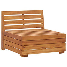 Tidyard Divano Centrale Modulare con Cuscini Legno Massello Acacia,Divano su Pallet,Divano da Esterno,68 x 68 x 60 cm,Grigio Scuro