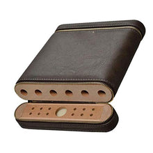 YUTRD ZCJUX Cedar Cigar Idratante Set - Viaggi Portatile Cuoio di Alta qualità Brown Mano Cigar Box