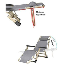 ZHICHENG Confortevole Zero-gravità reclinabile Terrazza reclinabile Pieghevole reclinabile all'aperto Ufficio Spiaggia reclinabile Extra Ampio Patio Sedia Sdraio con Cuscini