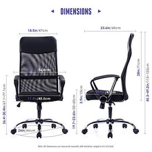 Exofcer Poltrona da Direttore Ergonomica Tessuto a Maglie annodate Meccanismo Inclinabile Sedia Girevole Sedia per Ufficio