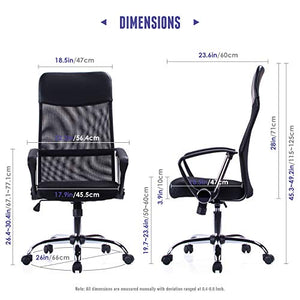 Exofcer Poltrona da Direttore Ergonomica Tessuto a Maglie annodate Meccanismo Inclinabile Sedia Girevole Sedia per Ufficio