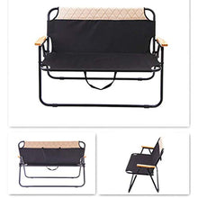 XUSHEN-HU Outdoor Doppia Sedia a Sdraio Doppia Sedia Pieghevole Doppio Casuale poltroncina in Legno, Formato Pieghevole 110 * 80 * 25 Centimetri