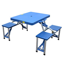 homcom Outsunny Tavolino da Campeggio con 4 sedie Richiudibile a Valigetta in Alluminio