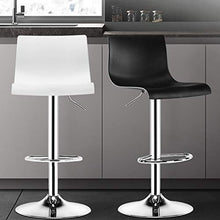 FACC Sgabelli da Bar Moderni, Sgabello da Bar Bianco, Sgabello da Bar Girevole, Sgabello Girevole Regolabile, con Poggiapiedi, Base Stabile E Allargata, per Sala da Pranzo Bar Bistrot caffè