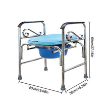 YHNMK Sedia da Toilette con Struttura in Acciaio di Sicurezza, Sgabello da Doccia per WC, Sedia da Toilette Regolabile in Altezza, Sedia Mobile per Adulti/disabili