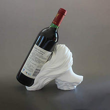 Arredamentoativi Portabottiglie di Vino,Capelli Lunghi Donna Sculture Funzionale Cucina Statua,Come Bar Cucina Arredamento Tavolo Rack per Vini Bianca 22x10x12cm(9x4x5inch)