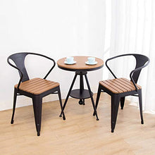 CGBF-Mobili da Giardino Indoor Outdoor 3 Pezzi,Tavolo Regolabile in Altezza e 2 Sedie per Bistro Patio Backyard Poolside