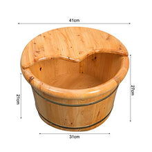 NUBAOgy Barile del Bagno del Piede del Cedro, Pediluvio di Legno, Pediluvio della Famiglia, Pediluvio di Massaggio di Digitopressione, Pediluvio Coperto, Regalo Domestico di Salute, 27cm