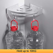 Ibergrif M34033 - Mensola Doccia con 2 Ganci, Angolo Organizer per il Bagno, Cestello Portaoggetti, 3M Senza Trapani, Spazio in Alluminio, 2 Confezioni