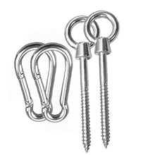 Amaca Ganci Insieme del Gancio di Sedie Ganci Heavy Duty in Acciaio Inox per I Set in Legno Altalena con Pneumatico Girevole Sedile Trapeze Yoga Argento