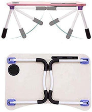 Tavolo da picnic all'aperto Pieghevole Letto Laptop Table Vassoio Lap Desk Desk Taccuino con supporto Tazza Slot Regolabile Anti Slip Gambe Pieghevole per Studio da campeggio all'aperto per interni St