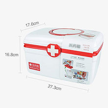 MYHZH sul Posto di Lavoro Medico Kit di Primo Soccorso Box Organizzatore, plastica Medicina Box Double-Layer Kit di Primo Soccorso, Multi-Functional Household Storage Box